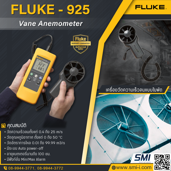 FLUKE - 925 Vane Anemometer graphic information